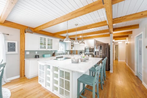 Our giant and bright kitchen, well equipped with everything you might need 