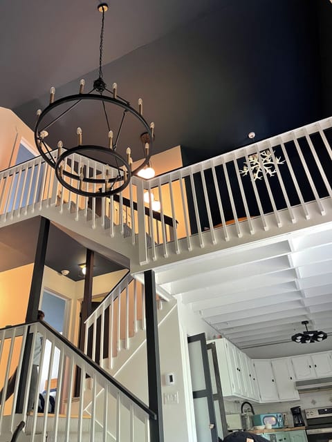 View from living room looking towards upper floors