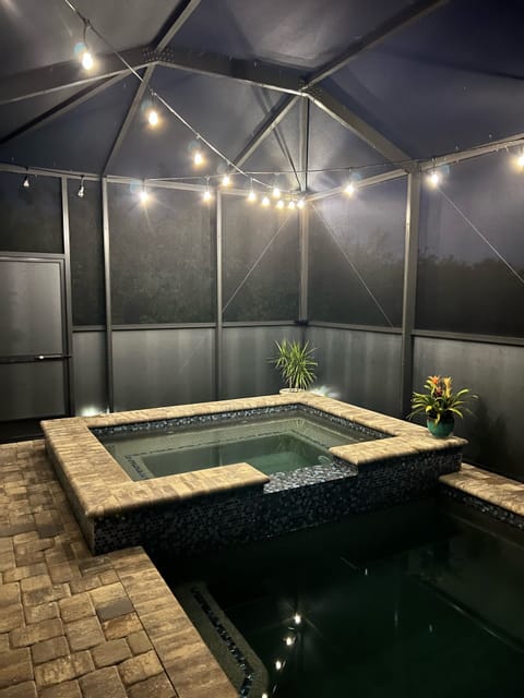 Spa with solar lights!