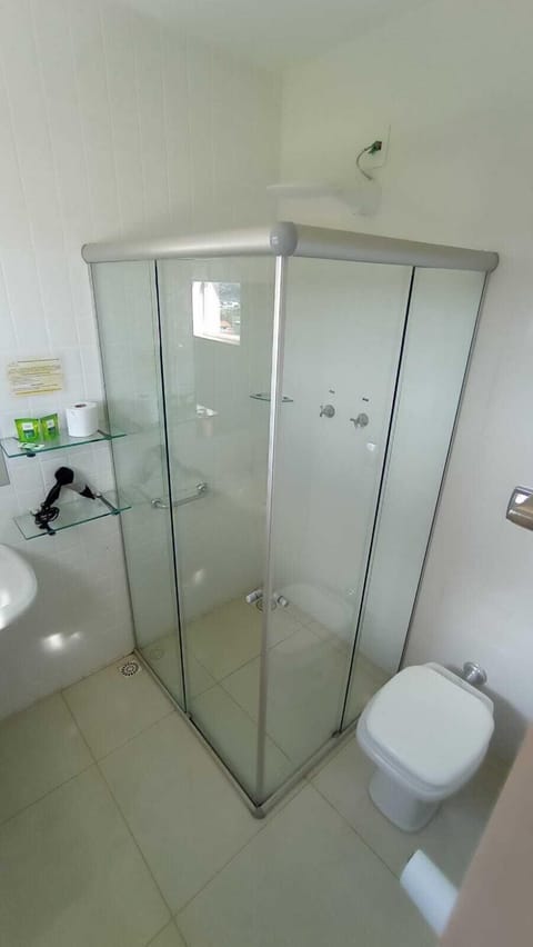 Shower, towels, soap, shampoo