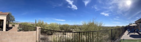 Panorama view from the patio