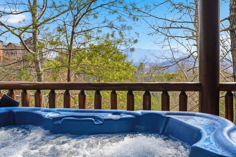 Private deck with brand new relaxing hot tub