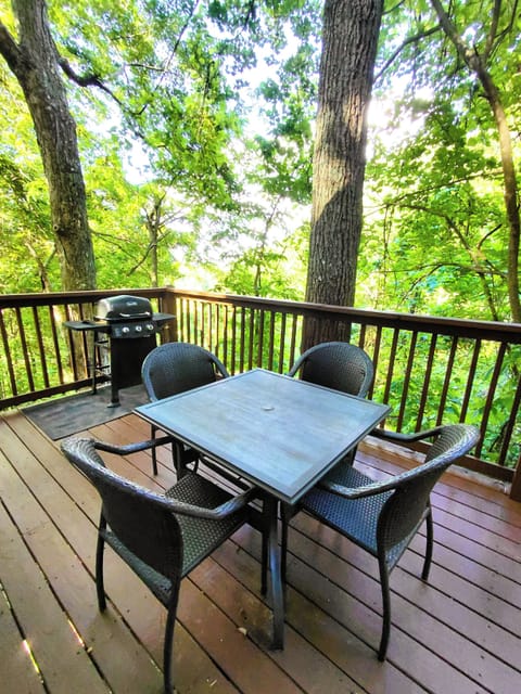 Main Floor Deck with Outdoor Dining and a Propane Grill