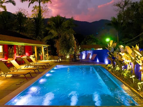 Outdoor pool, open 8 AM to 10 PM, sun loungers