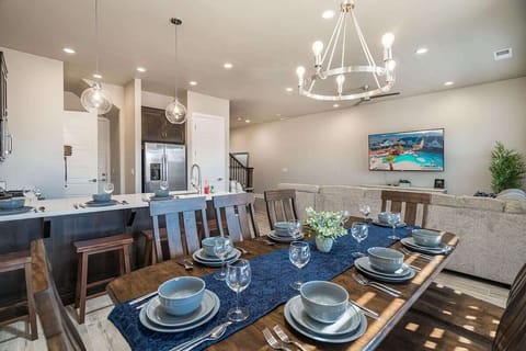 Gorgeous dining table with place settings for 6