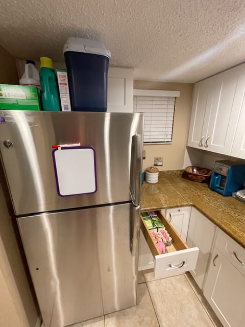 Coffee, creamer, sugar, tea, beach cooler and laundry essential included.