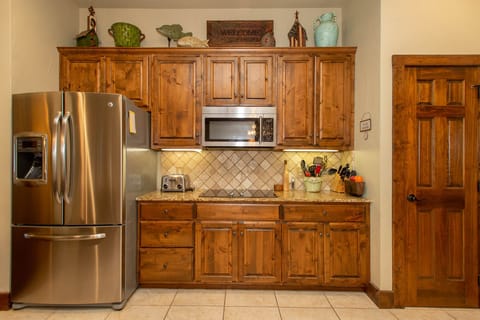 Beautifully updated kitchen with designer touches and appliances.