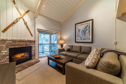 Comfortable Living Room and Fireplace