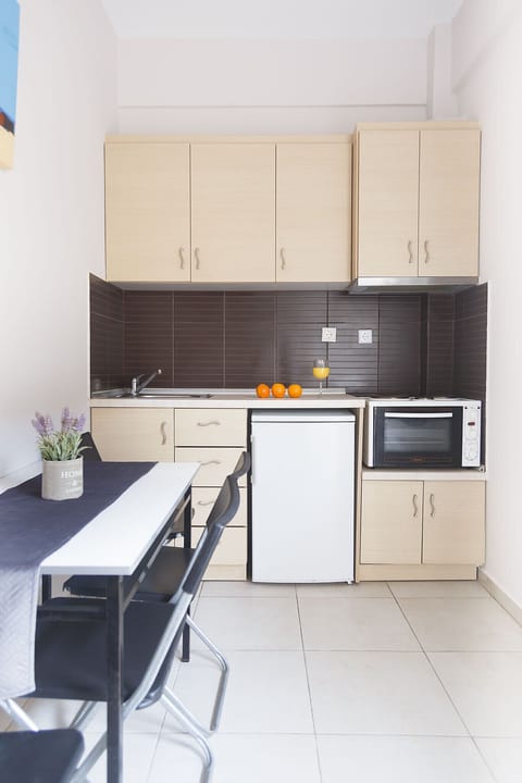 Family Apartment, 1 Bedroom | Private kitchen | Full-size fridge, oven, cookware/dishes/utensils, cleaning supplies