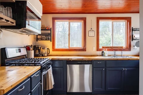 Fully equipped kitchen with modern appliances