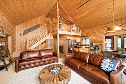 The loft above gives a nice separated space and has a Queen pull-out bed.