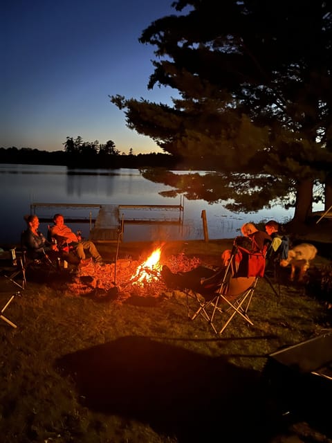 Guests enjoying the fire pit