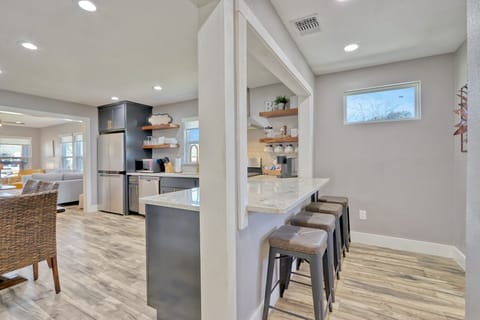 Bar seating for four.