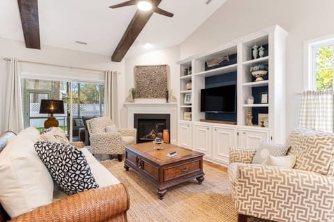 Gorgeous family room with plenty of comfortable seating