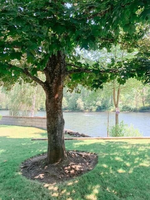 Exquisitely landscaped grounds, perfectly nestled along the river’s edge!