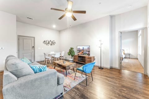 Living room and dining area
