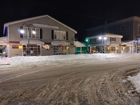 Front of building in winter