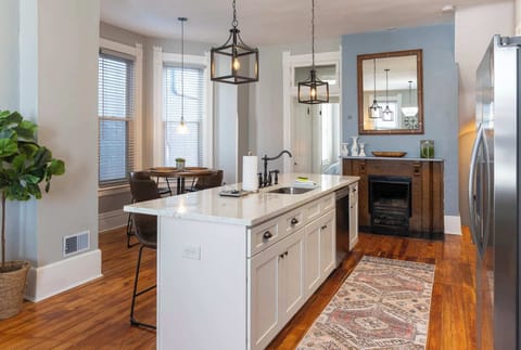Cozy dining space with natural light