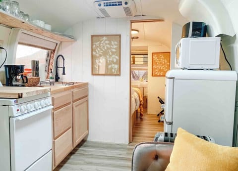 Full kitchen on an RV scale. 