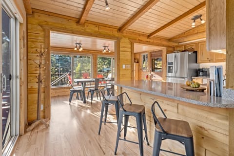 Bar seating and Dining room