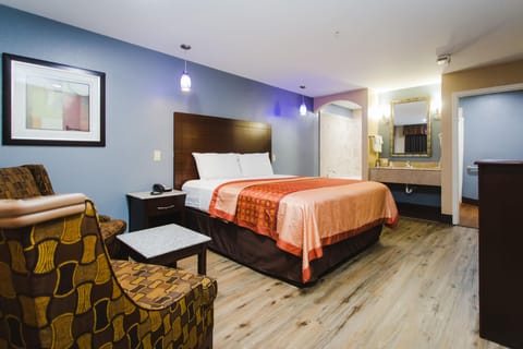 Jacuzzi Suite, 1 King Bed, Non-Smoking | Desk, iron/ironing board, free WiFi