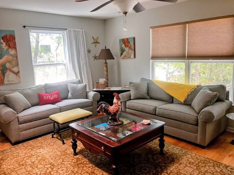 Living room off deck.