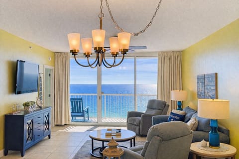 Beautiful open living area with balcony access to the large beachfront balcony