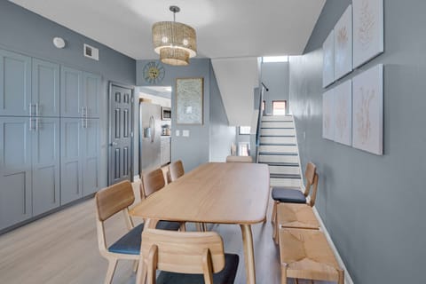 Dining table will sit up to 8 people