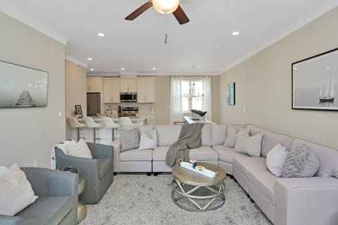 Living Room, Kitchen & Dining Area