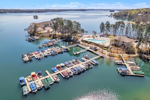 Keowee Key North Marina and saltwater pool. Open Easter Monday through October 1