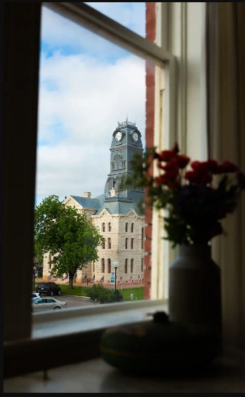 Bedroom 1 view of the Courthouse