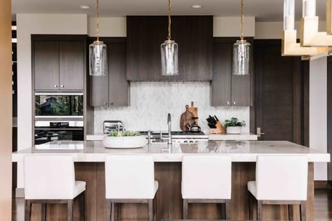 Room, Indoors, Kitchen, Kitchen Island, Hardwood