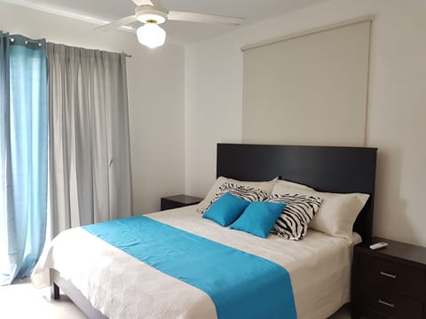 Luxury Apartment, 1 Bedroom, 2 Bathrooms, Pool View | 1 bedroom, blackout drapes, iron/ironing board, free WiFi