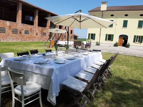 Outdoor banquet area