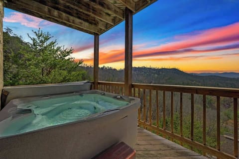 Breathtaking views from the hot tub.