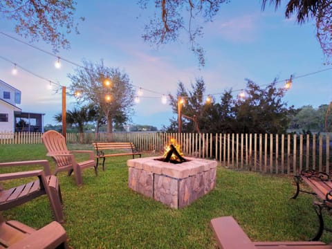Have a gathering at the firepit! Roast some s'mores, take in the sounds of the Marsh. These lights are easily turned on and off with the flip of a switch