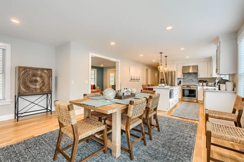Dining room and kitchen