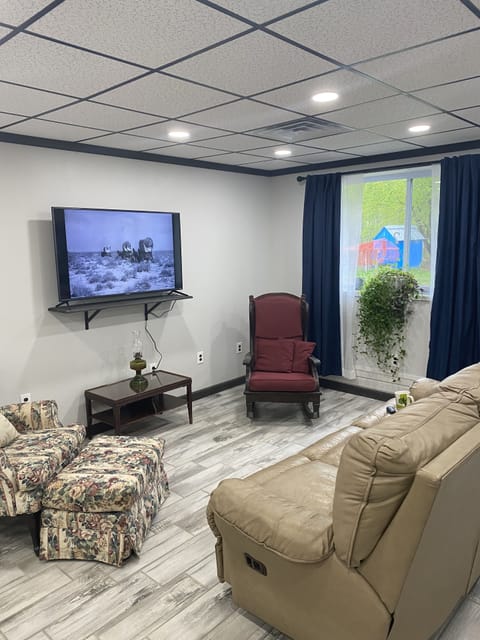 Living room with smart TV