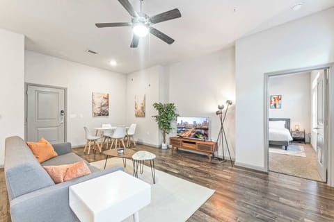 Living room and dining area
