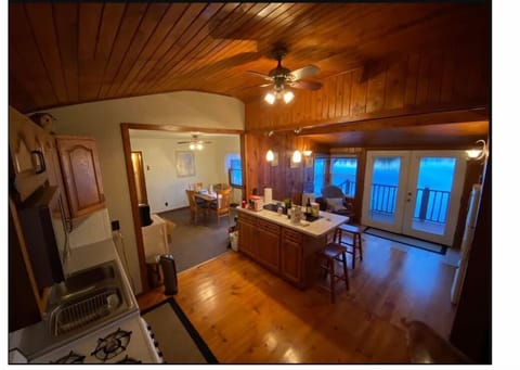 View from kitchen to dining room