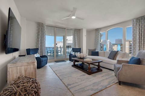 Newly Renovated Living Room with Gulf Views