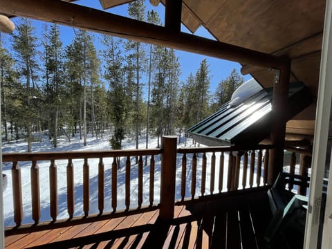 Forest view from upstairs bedroom balcony