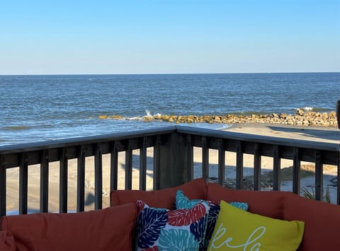 The beach  is perfect for shell hunting and wading in the water but NO swimming.
