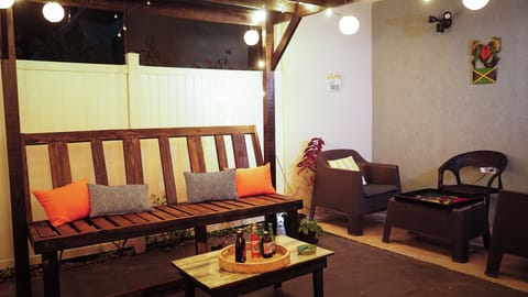 Backyard with hammock