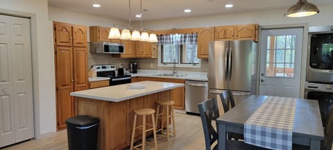 Beautiful, large, eat in kitchen.  All new stainless appliances.