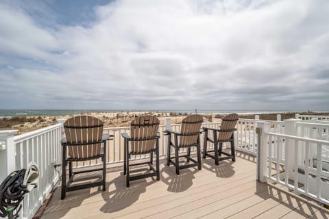 Oceanfront porch sunrise view