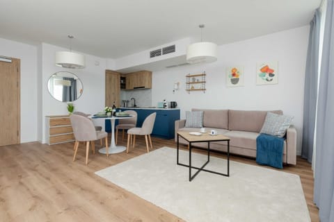 Stylish living room with coffe table.