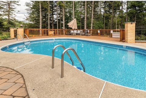 Private heated pool completed fenced in