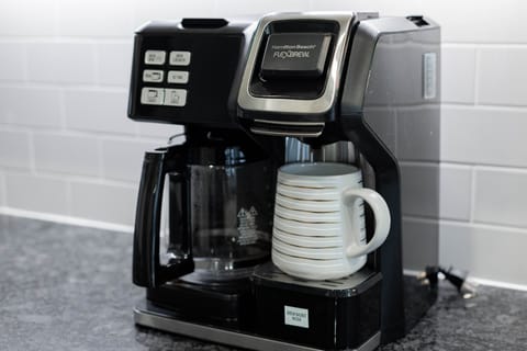 Coffee is important.  We get it!  We'll have some kcups and ground coffee to get you started.