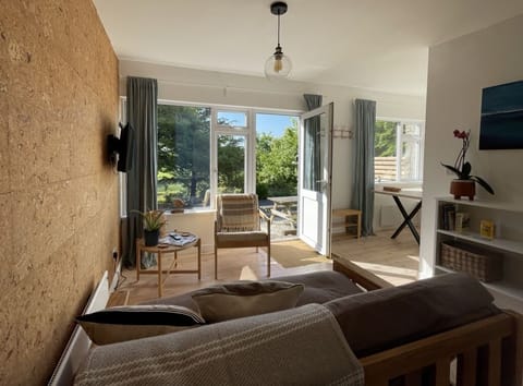 Living area with picture windows